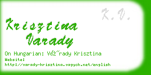 krisztina varady business card